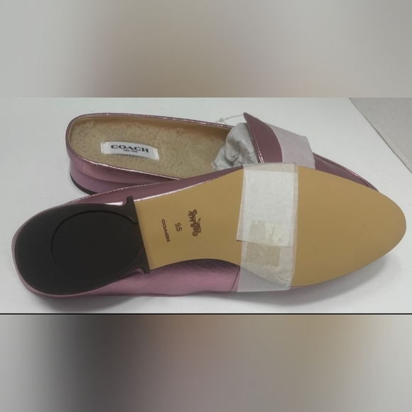 Coach Irene Shearling Metalic Pink Mules size 9 - Picture 4 of 12